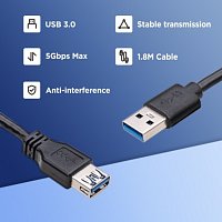 Rozšiřovací kit XMA-09U 2 x USB 3.0 délka 1,8m pro držáky monitorů Brateck LDT62 Rozšiřovací kit XMA-09U 2 x USB 3.0 délka 1,8m pro držáky monitorů Brateck LDT62