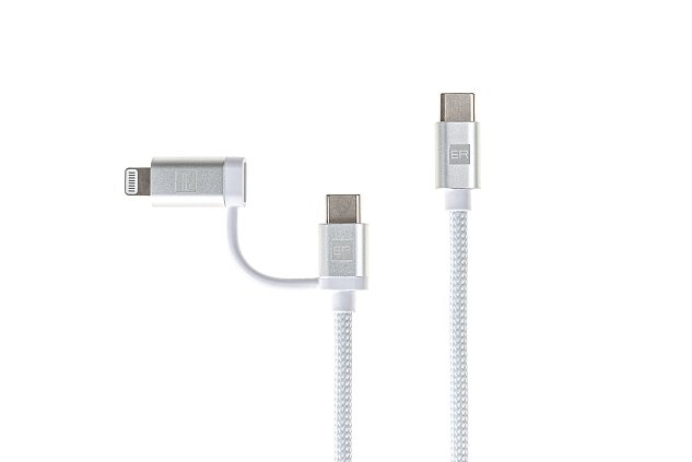 Dual Cable USB-C C/L Mfi 200cm white Dual Cable USB-C C/L Mfi 200cm white