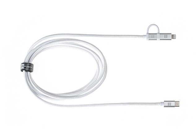 Dual Cable USB-C C/L Mfi 100cm white Dual Cable USB-C C/L Mfi 100cm white
