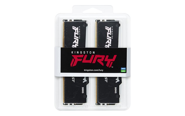 Kingston FURY Beast EXPO/DDR5/32GB/6400MHz/CL32/2x16GB/RGB/Black Kingston FURY Beast EXPO/DDR5/32GB/6400MHz/CL32/2x16GB/RGB/Black
