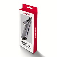 AXAGON HMC-5H60, USB 5Gbps hub, porty 2x USB-A, 1x USB-C, HDMI 4k/60, PD 100W, kabel USB-C 15cm AXAGON HMC-5H60, USB 5Gbps hub, porty 2x USB-A, 1x USB-C, HDMI 4k/60, PD 100W, kabel USB-C 15cm