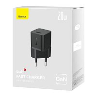 Baseus Rychlonabíječka do sítě GaN5 Mini 20W EU černá Baseus Rychlonabíječka do sítě GaN5 Mini 20W EU černá
