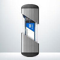 AXAGON EEM2-SA, USB micro-B 3.2 Gen 1 - M.2 SATA SSD kovový RIBBED box, bezšroubkový AXAGON EEM2-SA, USB micro-B 3.2 Gen 1 - M.2 SATA SSD kovový RIBBED box, bezšroubkový