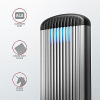 AXAGON EEM2-SA, USB micro-B 3.2 Gen 1 - M.2 SATA SSD kovový RIBBED box, bezšroubkový AXAGON EEM2-SA, USB micro-B 3.2 Gen 1 - M.2 SATA SSD kovový RIBBED box, bezšroubkový
