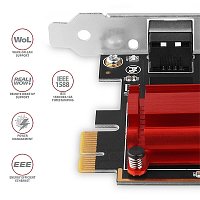 AXAGON PCEE-G25, PCIe síťová karta - 1x 2.5 Gigabit Ethernet port (RJ-45), Realtek, PXE, vč. LP AXAGON PCEE-G25, PCIe síťová karta - 1x 2.5 Gigabit Ethernet port (RJ-45), Realtek, PXE, vč. LP