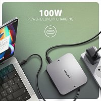 AXAGON HMC-UFO, USB 10Gbps hub, 2x USB-A, USB-C, HDMI 4k/60, RJ-45, M.2 slot, SD/mSD, audio, PD AXAGON HMC-UFO, USB 10Gbps hub, 2x USB-A, USB-C, HDMI 4k/60, RJ-45, M.2 slot, SD/mSD, audio, PD