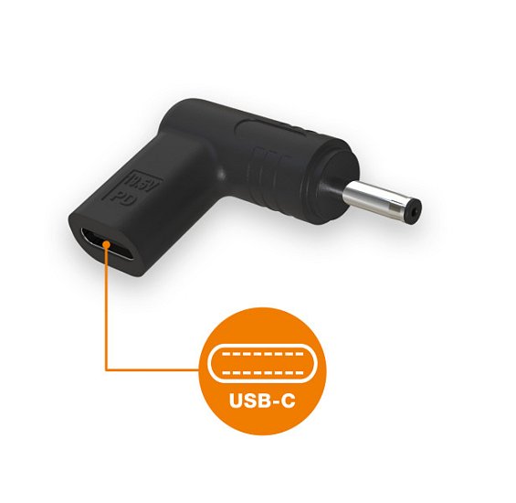 Aligator USB-C napájecí redukce 3,0 x 1,0 mm pro notebooky Acer/Samsung Aligator USB-C napájecí redukce 3,0 x 1,0 mm pro notebooky Acer/Samsung