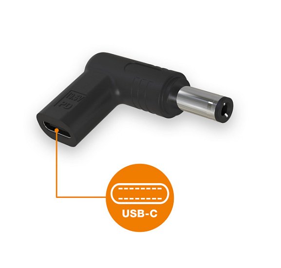 Aligator USB-C napájecí redukce 5,5 x 2,1 mm pro notebooky Acer/Compaq/HP/Fujitsu/Toshiba Aligator USB-C napájecí redukce 5,5 x 2,1 mm pro notebooky Acer/Compaq/HP/Fujitsu/Toshiba