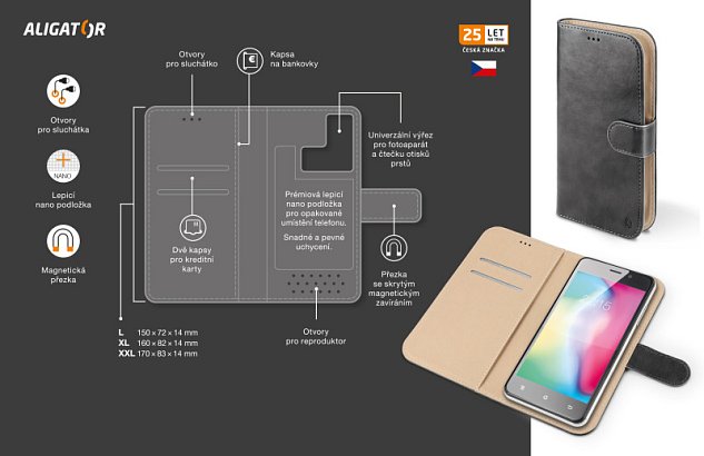 ALIGATOR Pouzdro UNIVERSE, vel.XXL (170*83), černá ALIGATOR Pouzdro UNIVERSE, vel.XXL (170*83), černá