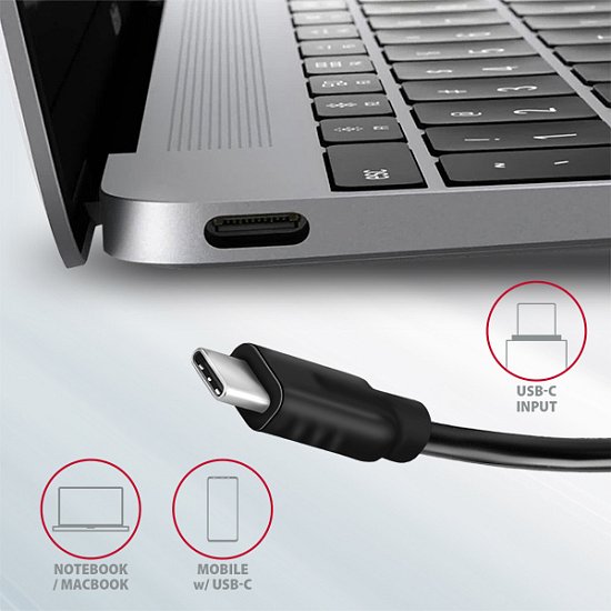 AXAGON HMC-5G2, USB 3.2 Gen 2 10 Gb/s hub, porty 2x USB-A, 2x USB-C, HDMI, PD 60W, kabel USB-C 13cm
