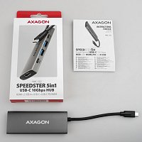AXAGON HMC-5G2, USB 3.2 Gen 2 10 Gb/s hub, porty 2x USB-A, 2x USB-C, HDMI, PD 60W, kabel USB-C 13cm AXAGON HMC-5G2, USB 3.2 Gen 2 10 Gb/s hub, porty 2x USB-A, 2x USB-C, HDMI, PD 60W, kabel USB-C 13cm