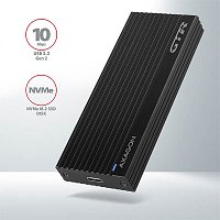 AXAGON EEM2-GTR, USB-C 3.2 Gen 2 - M.2 NVMe SSD kovový THIN RIB box AXAGON EEM2-GTR, USB-C 3.2 Gen 2 - M.2 NVMe SSD kovový THIN RIB box
