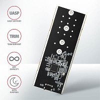 AXAGON EEM2-GTR, USB-C 3.2 Gen 2 - M.2 NVMe SSD kovový THIN RIB box AXAGON EEM2-GTR, USB-C 3.2 Gen 2 - M.2 NVMe SSD kovový THIN RIB box