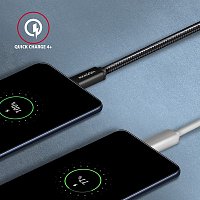AXAGON BUCM3-AM10AB, SPEED kabel USB-C <-> USB-A, 1m, USB 3.2 Gen 1, 3A, ALU, oplet, černý AXAGON BUCM3-AM10AB, SPEED kabel USB-C <-> USB-A, 1m, USB 3.2 Gen 1, 3A, ALU, oplet, černý