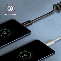 AXAGON BUCM-CM10TB, TWISTER kabel USB-C <-> USB-C, 0.6m, USB 2.0, 3A, ALU, tpe, černý AXAGON BUCM-CM10TB, TWISTER kabel USB-C <-> USB-C, 0.6m, USB 2.0, 3A, ALU, tpe, černý