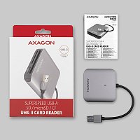 AXAGON CRE-S3, USB-A 3.2 Gen 1 - SUPERSPEED čtečka karet, 3-slot & lun SD/microSD/CF, podpora UHS-II AXAGON CRE-S3, USB-A 3.2 Gen 1 - SUPERSPEED čtečka karet, 3-slot & lun SD/microSD/CF, podpora UHS-II