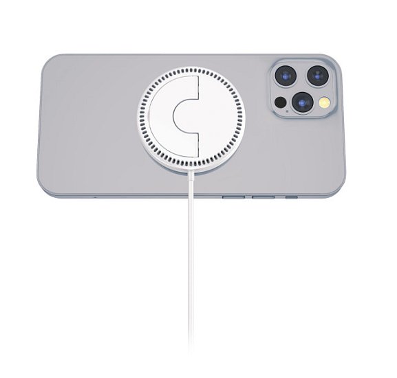 ALIGATOR bezdrátová nabíječka ALIGATOR Mag-Pad, určeno pro MagSafe, 15W, bílá