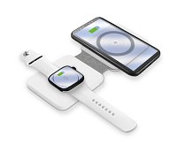 Bezdrátová nabíječka ALIGATOR Mag-Book 2v1, určeno pro MagSafe a nabíjení Apple Watch, 15W, bílá Bezdrátová nabíječka ALIGATOR Mag-Book 2v1, určeno pro MagSafe a nabíjení Apple Watch, 15W, bílá