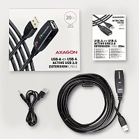 AXAGON ADR-220, USB 2.0 A-M -> A-F aktivní prodlužovací / repeater kabel, 20m AXAGON ADR-220, USB 2.0 A-M -> A-F aktivní prodlužovací / repeater kabel, 20m