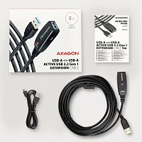 AXAGON ADR-305, USB 3.2 Gen 1 A-M -> A-F aktivní prodlužovací / repeater kabel, 5m AXAGON ADR-305, USB 3.2 Gen 1 A-M -> A-F aktivní prodlužovací / repeater kabel, 5m
