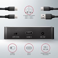 AXAGON ADSA-M2C, USB-C 3.2 Gen 2 - 2x M.2 NVMe SSD CLONE MASTER dokovací stanice AXAGON ADSA-M2C, USB-C 3.2 Gen 2 - 2x M.2 NVMe SSD CLONE MASTER dokovací stanice