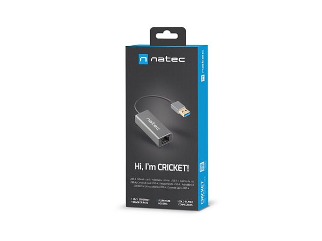 NATEC CRICKET externí Ethernet síťová karta USB 3.0 1X RJ45 1GB kabel NATEC CRICKET externí Ethernet síťová karta USB 3.0 1X RJ45 1GB kabel