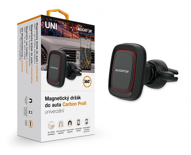ALIGATOR Magnetický držák do auta HA16 Carbon Profi, univerzální