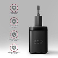 AXAGON ACU-PQ30 Sil nabíječka do sítě 30W, 2x port (USB-A + USB-C), PD3.0/PPS/QC4+/AFC/Apple, černá AXAGON ACU-PQ30 Sil nabíječka do sítě 30W, 2x port (USB-A + USB-C), PD3.0/PPS/QC4+/AFC/Apple, černá