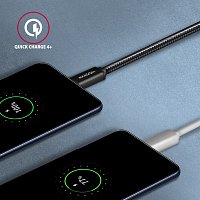 AXAGON BUCM3-CM30AB, SPEED kabel USB-C <-> USB-C, 3m, USB 3.2 Gen 1, PD 60W 3A, ALU, oplet, černý