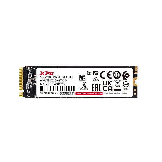 ADATA XPG GAMMIX S60/1TB/SSD/M.2 NVMe/Stříbrná/Heatsink/5R ADATA XPG GAMMIX S60/1TB/SSD/M.2 NVMe/Stříbrná/Heatsink/5R