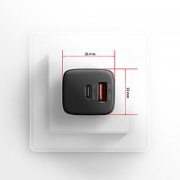 AXAGON ACU-PQ20 nabíječka do sítě 20W, 2x port (USB-A + USB-C), PD3.0/PPS/QC4+/AFC/Apple, černá AXAGON ACU-PQ20 nabíječka do sítě 20W, 2x port (USB-A + USB-C), PD3.0/PPS/QC4+/AFC/Apple, černá