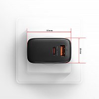 AXAGON ACU-PQ45 GaN nabíječka do sítě 45W, 2x port (USB-A + USB-C), PD3.0/PPS/QC4+/SFC 2.0/AFC/Apple AXAGON ACU-PQ45 GaN nabíječka do sítě 45W, 2x port (USB-A + USB-C), PD3.0/PPS/QC4+/SFC 2.0/AFC/Apple