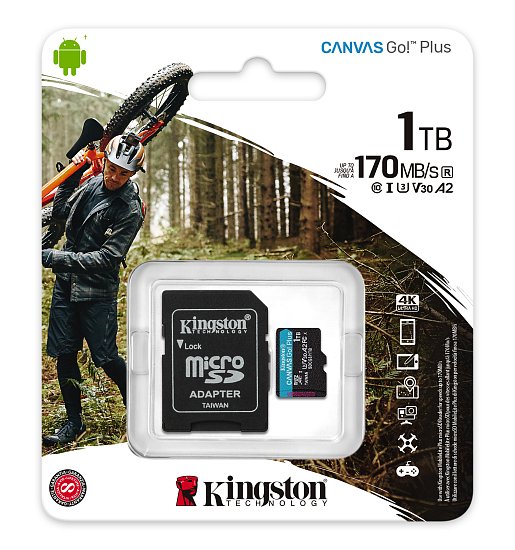 Kingston Canvas Go Plus/micro SDXC/1TB/UHS-I U3 / Class 10/+ Adaptér Kingston Canvas Go Plus/micro SDXC/1TB/UHS-I U3 / Class 10/+ Adaptér