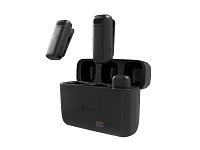 Mobilní bezdrátový mikrofon Natec HOPPER LAVALIER USB-C, 2 KS Mobilní bezdrátový mikrofon Natec HOPPER LAVALIER USB-C, 2 KS