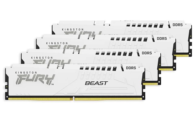 Kingston FURY Beast/DDR5/64GB/6000MHz/CL40/4x16GB/White Kingston FURY Beast/DDR5/64GB/6000MHz/CL40/4x16GB/White