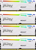 Kingston FURY Beast/DDR5/64GB/5200MHz/CL40/4x16GB/RGB/White Kingston FURY Beast/DDR5/64GB/5200MHz/CL40/4x16GB/RGB/White