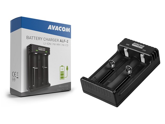 AVACOM ALF-2 - USB nabíječka baterií Li-Ion 18650, Ni-MH AA, AAA