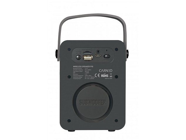 CARNEO F90 FM rádio, BT reproduktor, black/wood CARNEO F90 FM rádio, BT reproduktor, black/wood