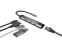 Multifunkční adaptér 5 v 1 Natec FOWLER GO HUB 2X USB 3.0 HUB, HDMI 4K, USB-C PD, RJ45 Multifunkční adaptér 5 v 1 Natec FOWLER GO HUB 2X USB 3.0 HUB, HDMI 4K, USB-C PD, RJ45