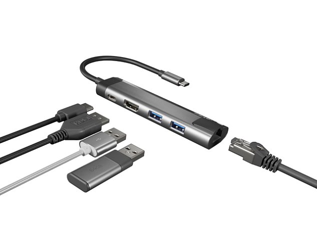 Multifunkční adaptér 5 v 1 Natec FOWLER GO HUB 2X USB 3.0 HUB, HDMI 4K, USB-C PD, RJ45 Multifunkční adaptér 5 v 1 Natec FOWLER GO HUB 2X USB 3.0 HUB, HDMI 4K, USB-C PD, RJ45