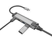 Multifunkční adaptér 5 v 1 Natec FOWLER GO HUB 2X USB 3.0 HUB, HDMI 4K, USB-C PD, RJ45 Multifunkční adaptér 5 v 1 Natec FOWLER GO HUB 2X USB 3.0 HUB, HDMI 4K, USB-C PD, RJ45